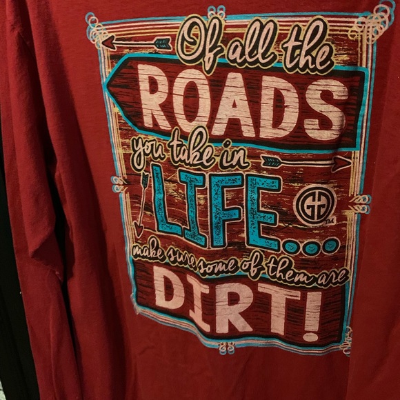 Red long sleeve shirt - Picture 2 of 3